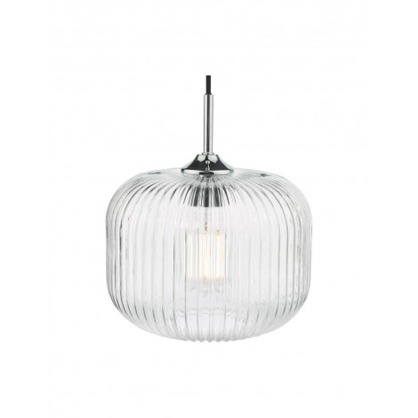 Suspension en verre nervuré à 1 lumière Demarius|Suspensions|Kiki Lighting