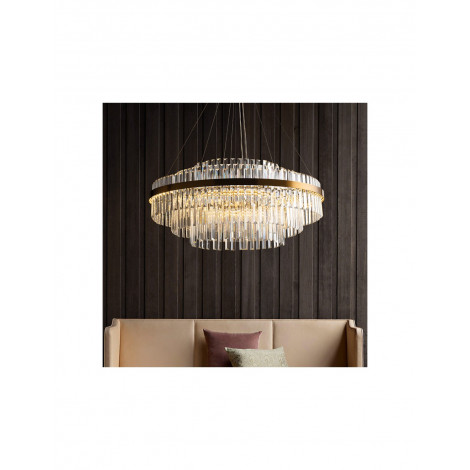 Lustre en laiton cristal à led|Lustre|Kiki Lighting