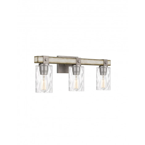 Lampe Murale Industrielle en Bois Lavé Antique Cylindrique en Verre KL76|Appliques murales|Kiki Lighting