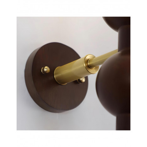 Lampe Murale Boule de Gourde en Bois Country Français KL144|Appliques murales|Kiki Lighting
