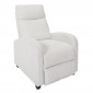 Fauteuil de Relaxation Côtelé "Scott" 100cm Beige|Fauteuil / Chauffeuse|Paris Prix