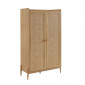 Armoire PABLO effet bois et cannage rotin 2 portes|Armoire|Baita Home
