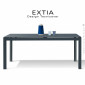 Table repas rectangulaire d'extérieur extensible EXTIA-200, structure acier galvanisé finition peint, avec rallonge intégrée.|Table|100chaises