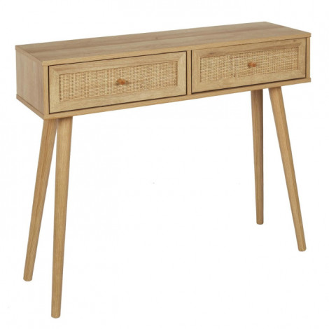 Console 2 Tiroirs en Bois "Bali" 100cm Naturel|Console|Paris Prix
