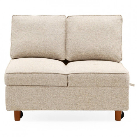 Banquette 2 Places Convertible Bouclette "Théo" 107cm Beige|Canape|Paris Prix