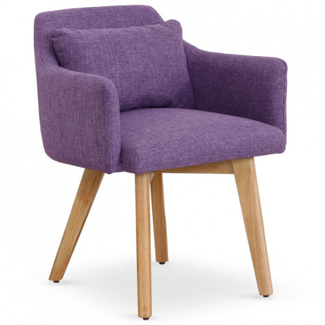 Fauteuil Scandinave "Alan" 70cm Violet|Fauteuil / Chauffeuse|Paris Prix