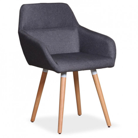 Fauteuil Design Scandinave "Dorcy" 82cm Gris Foncé|Fauteuil / Chauffeuse|Paris Prix