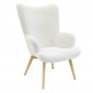 Fauteuil Imitation Fourrure "Helsinki" 100cm Blanc|Fauteuil / Chauffeuse|Paris Prix