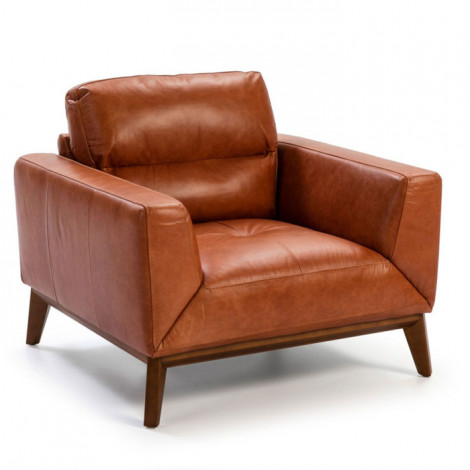 Fauteuil Design en Cuir "Quizas" 102cm Marron|Fauteuil / Chauffeuse|Paris Prix