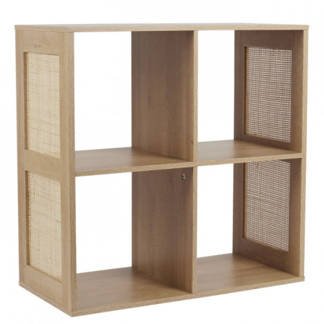 Étagère Modulable 4 Cases "Bali" 66cm Marron|Bibliothèque|Paris Prix