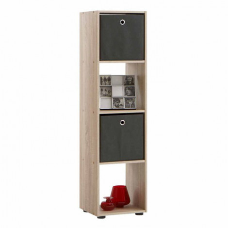 Étagère 4 Niveaux Design "Gaman" 140cm Chêne|Bibliothèque|Paris Prix