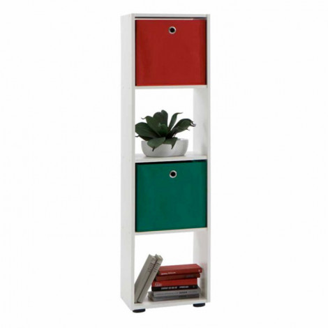 Étagère 4 Niveaux Design "Gaman" 140cm Blanc|Bibliothèque|Paris Prix