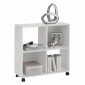 Étagère 4 Cases Design "Timpa" 78cm Blanc|Bibliothèque|Paris Prix