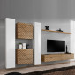 Ensemble Meuble TV "Switch Lamel VI" 330cm Naturel & Blanc|Meuble TV|Paris Prix