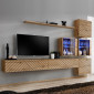 Ensemble Meuble TV "Switch Lamel XIX" 310cm Naturel|Meuble TV|Paris Prix