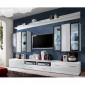 Meuble TV Mural Design "Iceland" 300cm Blanc|Meuble TV|Paris Prix