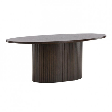 Table Basse Design Nervuré "Bianca" 120cm Marron|Table Basse|Paris Prix
