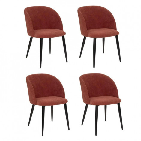 Lot de 4 Chaises Design "Celeste" 80cm Terracotta|Chaise|Paris Prix