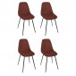 Lot de 4 Chaises Côtelé "Scott" 85cm Terracotta|Chaise|Paris Prix