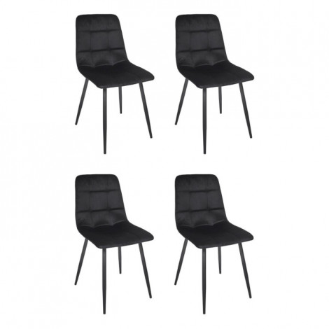 Lot de 4 Chaises "Mateo" 88cm Noir|Chaise|Paris Prix
