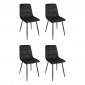 Lot de 4 Chaises "Mateo" 88cm Noir|Chaise|Paris Prix