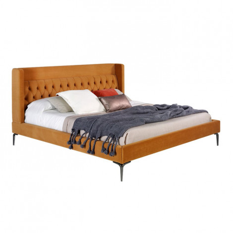 Lit Adulte Design "Carter" 180x200cm Moutarde|Lit Adulte|Paris Prix