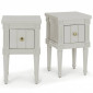 Lot de 2 Tables de Chevet "Franky" 58cm Taupe|Chevet|Paris Prix