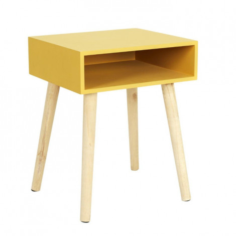 Table de Chevet "Niche" 50cm Jaune|Chevet|Paris Prix