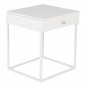 Table de Chevet Avec Tiroir "Bakal" 50cm Blanc|Chevet|Paris Prix
