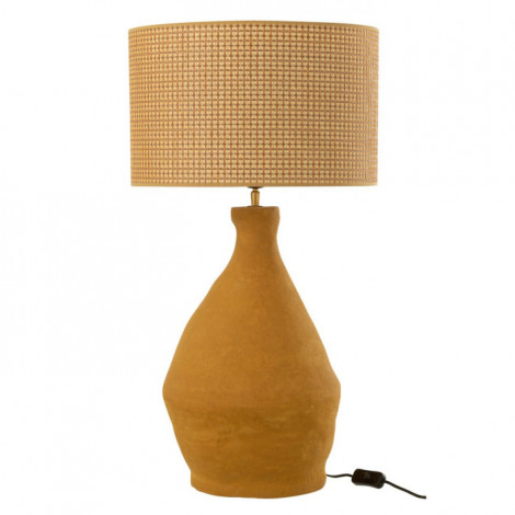 Lampe à Poser en Papier Mâché "Indus" 70cm Jaune|Lampes à poser|Paris Prix