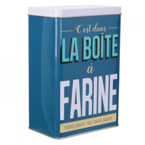 Boîte de Conservation "Ma Boîte à Farine" 18cm Bleu|Boites de Rangement|Paris Prix