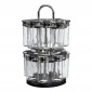Carrousel à Épices 2 Niveaux "16 Pots" 31cm Noir|Boites de Rangement|Paris Prix