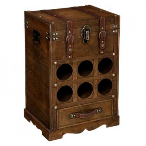 Range-Bouteilles en Bois "Bar" 58cm Marron|Equipement de Cuisine|Paris Prix