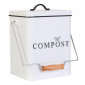 Poubelle en Métal "Compost" 5L Blanc|Equipement de Cuisine|Paris Prix