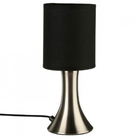 Lampe Tactile "Touch" Métal 28cm Noir & Argent|Lampes à poser|Paris Prix
