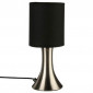 Lampe Tactile "Touch" Métal 28cm Noir & Argent|Lampes à poser|Paris Prix