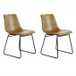 Lot de 2 Chaises Design "Caila" 82cm Marron Clair|Chaise|Paris Prix