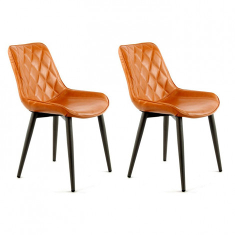 Lot de 2 Chaises Design "Cecil" 81cm Orange|Chaise|Paris Prix