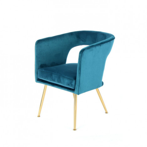 Chaise Design "Jolene" 77cm Bleu Pétrole|Chaise|Paris Prix