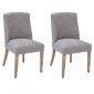 Lot de 2 Chaises Design "Livia" 89cm Gris|Chaise|Paris Prix