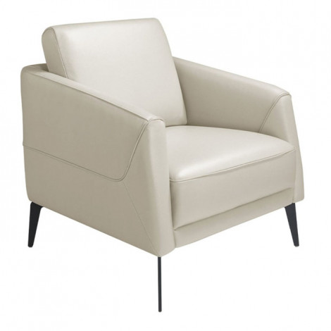 Fauteuil Design en Cuir "Benito" 82cm Beige|Fauteuil / Chauffeuse|Paris Prix