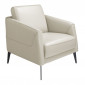 Fauteuil Design en Cuir "Benito" 82cm Beige|Fauteuil / Chauffeuse|Paris Prix