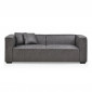 Canapé 3 Places Tissu "Brock" 226cm Gris|Canape|Paris Prix