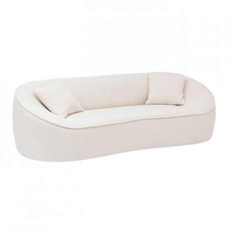 Canapé 3 Places Bouclette "Ostuni" 232cm Blanc|Canape|Paris Prix