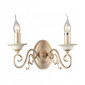 Applique murale Perla Crème avec de l'or 2 ampoules 19cm|Appliques murales|Luminaire Center