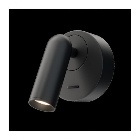 Applique avec liseuse Mirax Métal Noir 7 Cm|Appliques murales|Luminaire Center