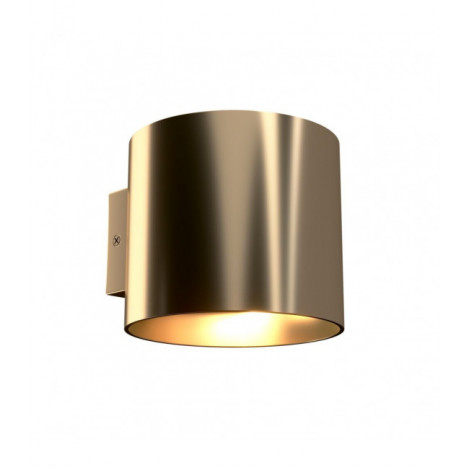 Applique murale Rond Aluminium Doré Mat 1 ampoule 8cm|Appliques murales|Luminaire Center