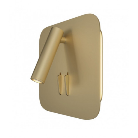 Applique avec liseuse Ios Aluminium Doré Mat 13 Cm|Appliques murales|Luminaire Center