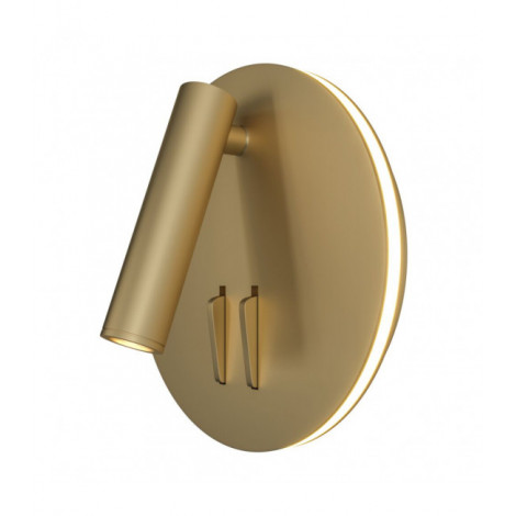 Applique avec liseuse Ios Aluminium Doré Mat 14 Cm|Appliques murales|Luminaire Center