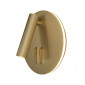 Applique avec liseuse Ios Aluminium Doré Mat 14 Cm|Appliques murales|Luminaire Center